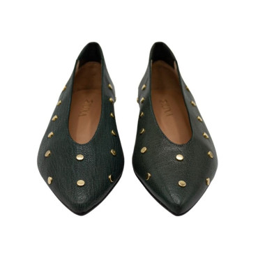 ZULEICA SALON CON TACHUELAS VERDE