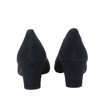 ZAPATO CON ELASTICO CRUZADO ANTE AZUL