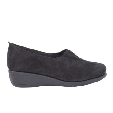 ZAPATO CON CUÑA SERRAJE AZUL