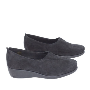 ZAPATO CON CUÑA SERRAJE AZUL