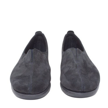 ZAPATO CON CUÑA SERRAJE AZUL