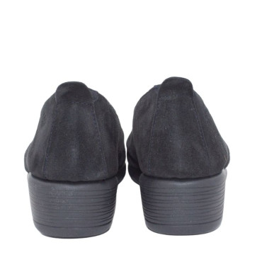 ZAPATO CON CUÑA SERRAJE AZUL