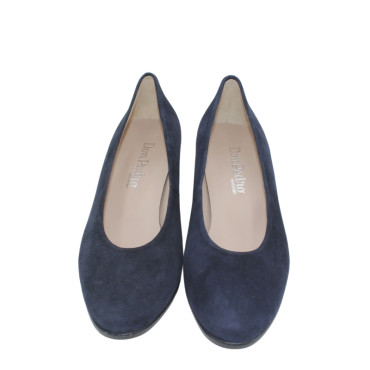 SALON CON CUÑA ANTE AZUL MARINO