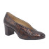 ZAPATO DE TACÓN CERRADO DE LADOS COCO MARRÓN