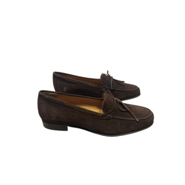MOCASÍN CON LAZO ANTE MARRÓN