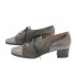ZAPATO CORDONES TACON ANTE Y PIEL GRIS