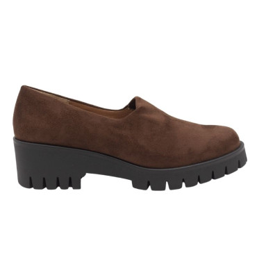 ZAPATO CON PLATAFORMA ANTE MARRÓN