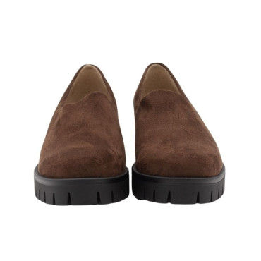 ZAPATO CON PLATAFORMA ANTE MARRÓN