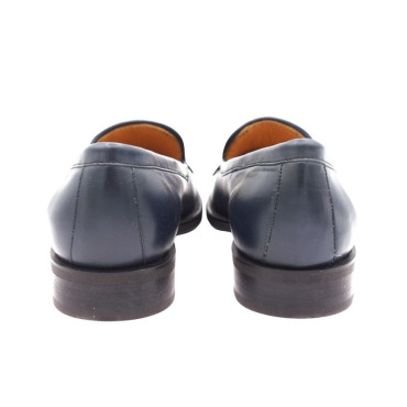 MOCASÍN CON BORLAS AZUL