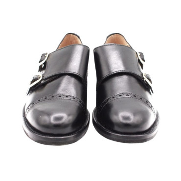 ZAPATO CON DOS HEBILLAS NEGRO