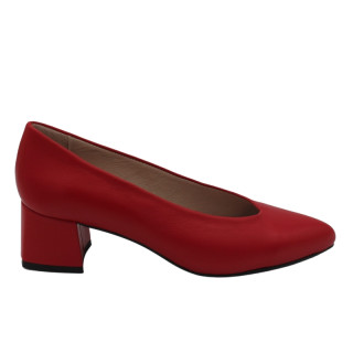 SALÓN CON TACÓN ANCHO ROJO