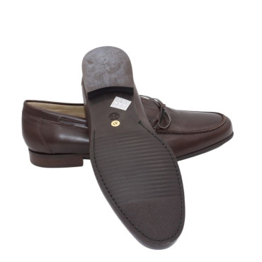MOCASÍN CON LAZO MARRÓN