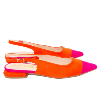 BAILARINA DESTALONADA NARANJA/FUXIA