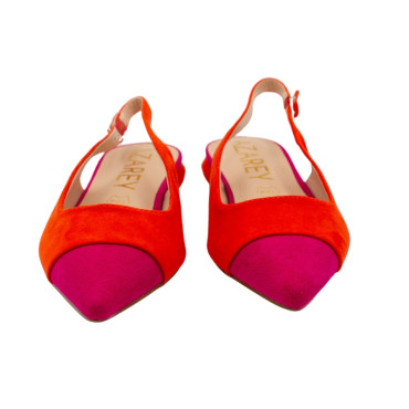 BAILARINA DESTALONADA NARANJA/FUXIA