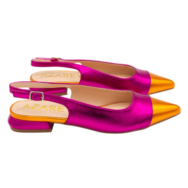 BAILARINA DESTALONADA METALIZADO FUXIA/ORO