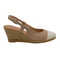 ALPARGATA DESTALONADA BICOLOR BEIGE/BEIGE