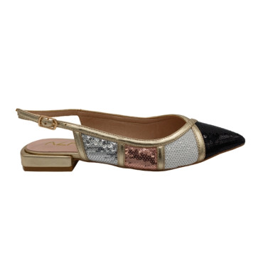 BAILARINA DESTALONADA LENTEJUELAS NEGRA