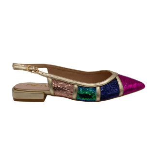 BAILARINA DESTALONADA LENTEJUELAS ROSA