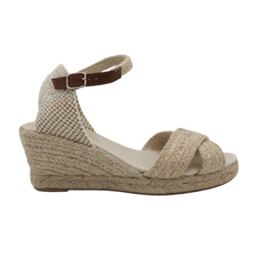 ALPARGATA CRUZADA YUTE NATURAL