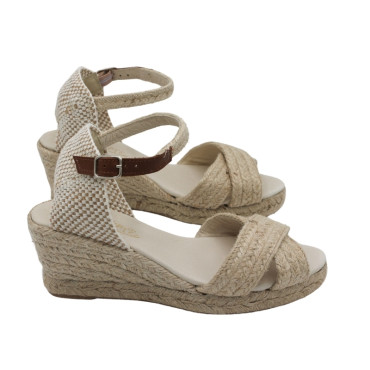 ALPARGATA CRUZADA YUTE NATURAL