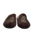 ZAPATILLA CHINELA TERCIOPELO BORDADO MARRÓN