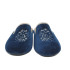 ZAPATILLA CHINELA TERCIOPELO BORDADO MARINO