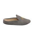 ZAPATILLA CHINELA TERCIOPELO FLOR DE LIS GRIS