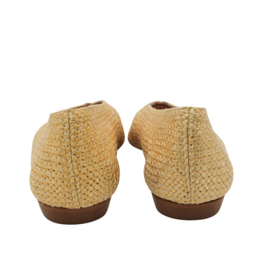 ZAPATO BAJO DE CROCHET ORO