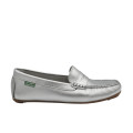 MOCASÍN PIEL METALIZADA PLATA