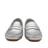 MOCASÍN PIEL METALIZADA PLATA