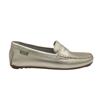 MOCASÍN PIEL METALIZADA ORO