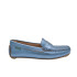 MOCASÍN PIEL METALIZADA AZUL