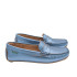 MOCASÍN PIEL METALIZADA AZUL