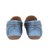 MOCASÍN PIEL METALIZADA AZUL