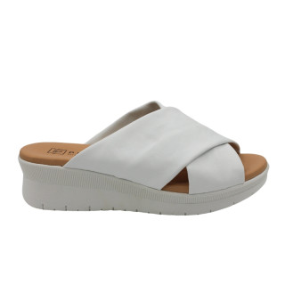 CUÑA DESTALONADA DE EMPEINE CRUZADO BLANCO