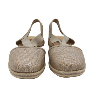 ALPARGATA CON GOMAS PLATA