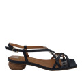 SANDALIA DE PUNTA CUADRADA MARINO