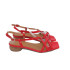 SANDALIA DE TIRAS PUNTA CUADRADA ROJO