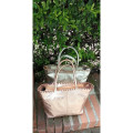BOLSO CABAS PIEL LAMINADA CHAMPAGNE
