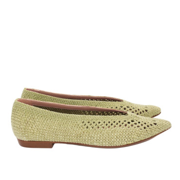 ZAPATO BAJO DE CROCHET VERDE