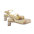 SANDALIA CON TIRA Y TACÓN BAJO BEIGE
