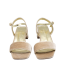 SANDALIA CON TIRA Y TACÓN BAJO BEIGE