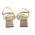 SANDALIA CON TIRA Y TACÓN BAJO BEIGE