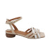SANDALIAS CON TIRAS BICOLOR BLANCO/BEIGE