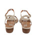 SANDALIAS CON TIRAS BICOLOR BLANCO/BEIGE