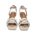 SANDALIAS CON TIRAS BICOLOR BLANCO/BEIGE