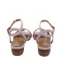 SANDALIAS CON TIRAS BICOLOR LILA/NUDE