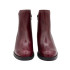 BOTÍN PIEL TACÓN MEDIO BURDEOS