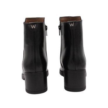 BOTÍN PIEL TACÓN MEDIO NEGRO