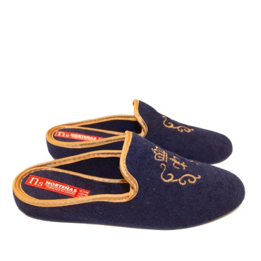 ZAPATILLA CHINELA TOALLA MARINO